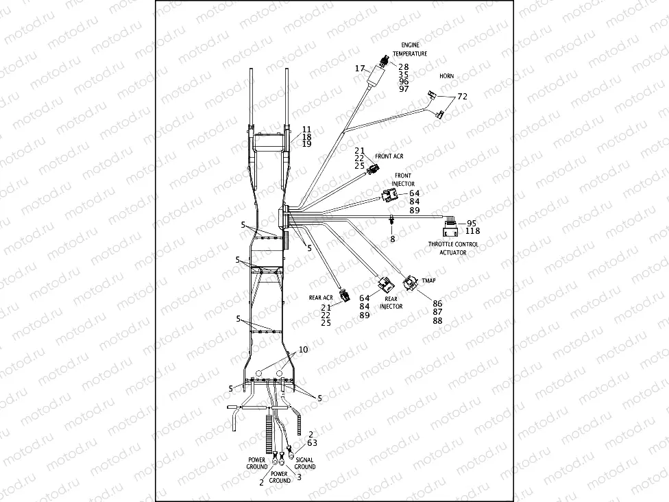 WIRING HARNESS, MAIN, ABS - FLHTP (2 OF 5)