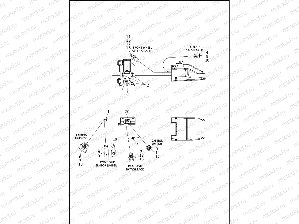 WIRING HARNESS, MAIN, ABS - FLHTP (2 OF 8)