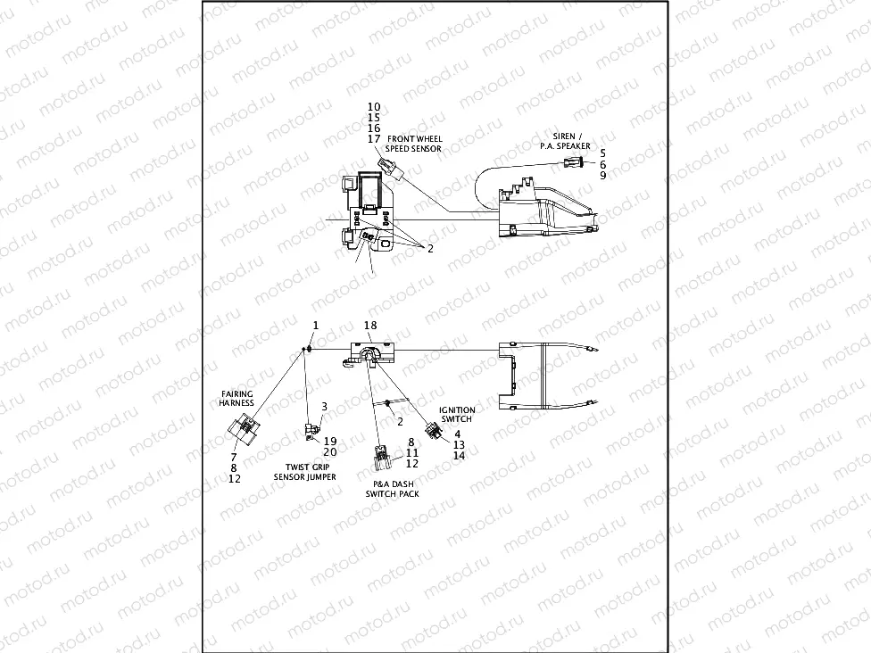 WIRING HARNESS, MAIN, ABS - FLHTP (2 OF 8)