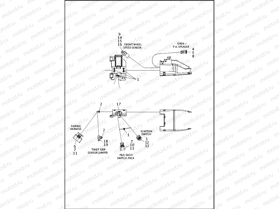 WIRING HARNESS, MAIN, ABS - FLHTP (2 OF 8)