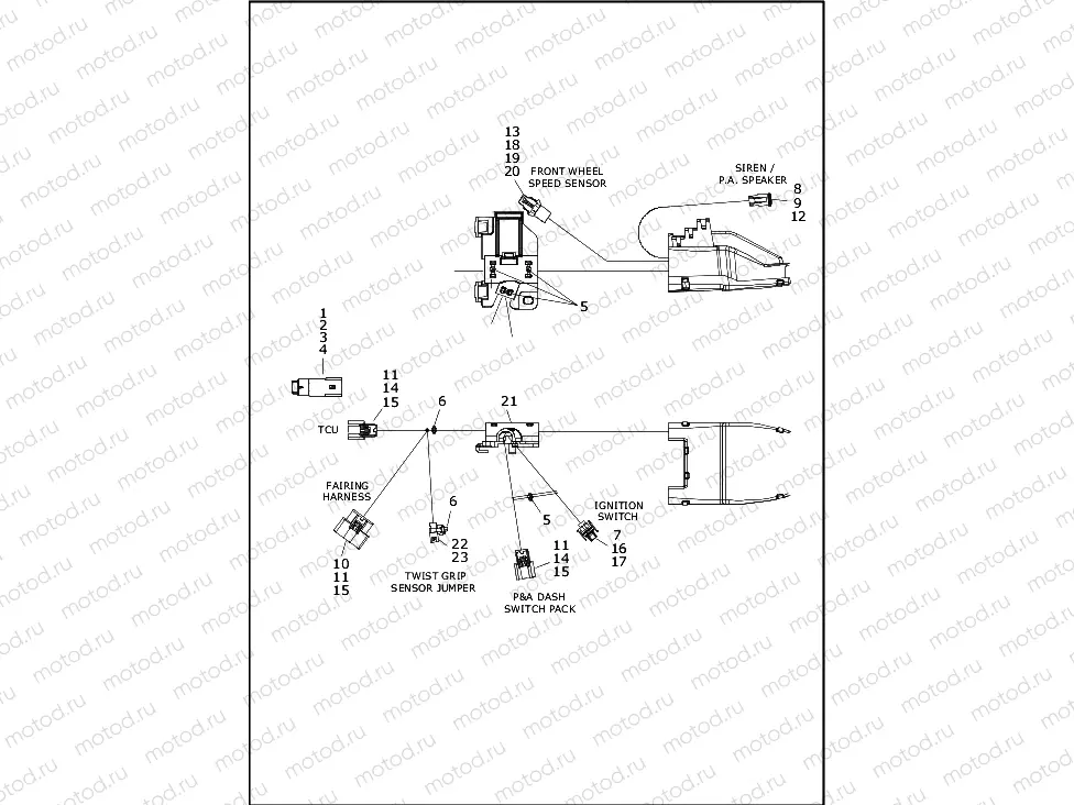 WIRING HARNESS, MAIN, ABS - FLHTP (2 OF 9)