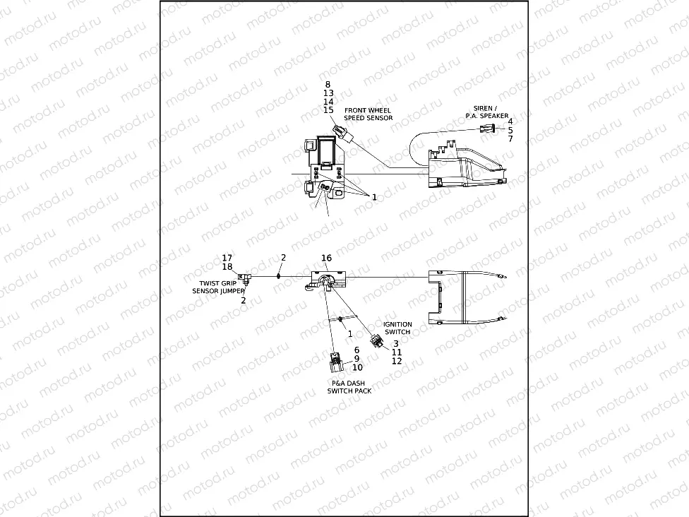 WIRING HARNESS, MAIN, ABS - FLHTP (2 OF 9)
