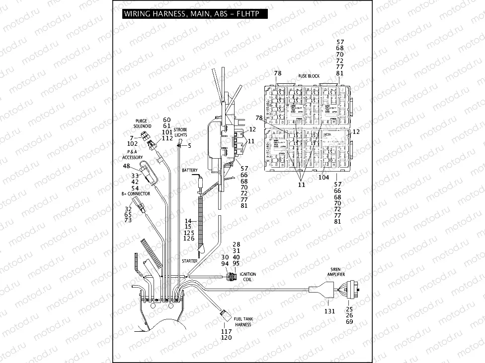 WIRING HARNESS, MAIN, ABS - FLHTP (3 OF 5)
