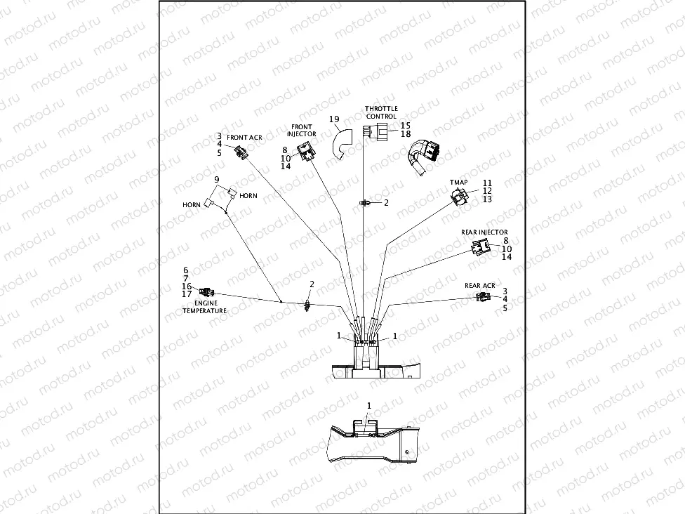 WIRING HARNESS, MAIN, ABS - FLHTP (3 OF 8)