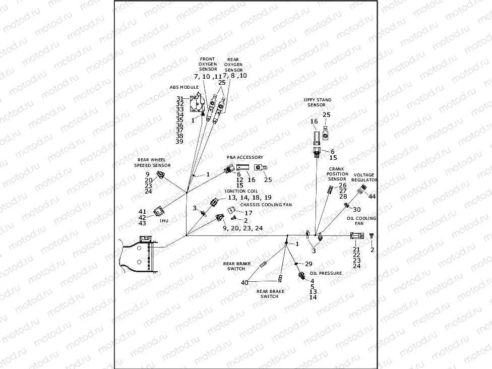 WIRING HARNESS, MAIN, ABS - FLHTP (7 OF 9)