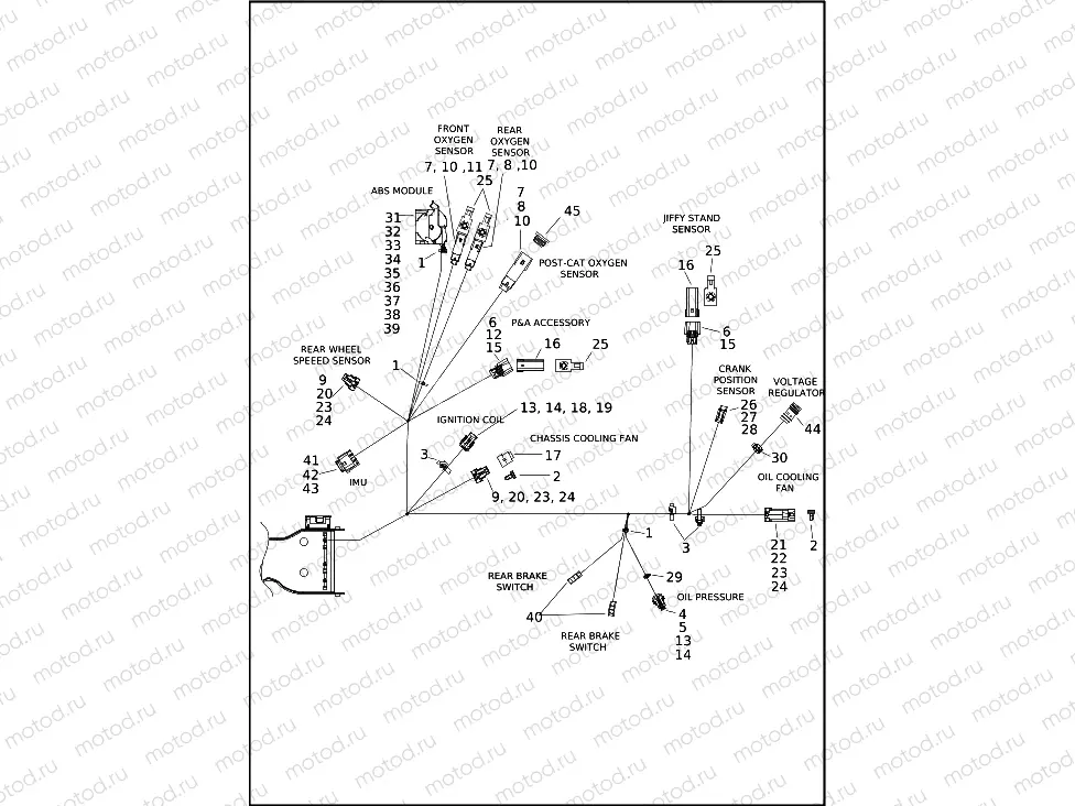 WIRING HARNESS, MAIN, ABS - FLHTP (7 OF 9)