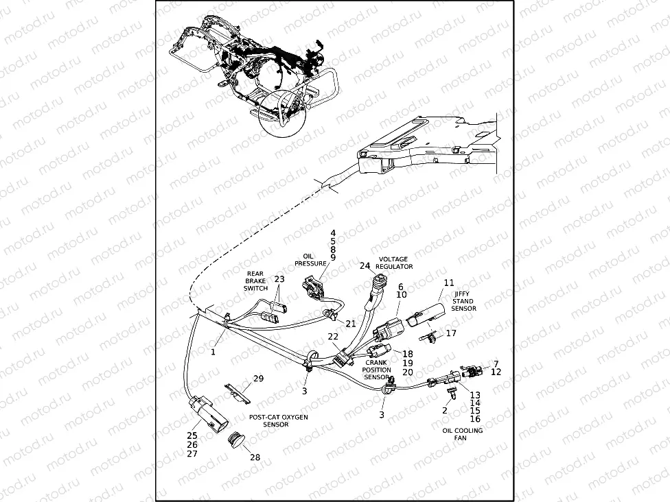 WIRING HARNESS, MAIN, ABS - FLHX, FLHXS AND FLHXST (8 OF 10)