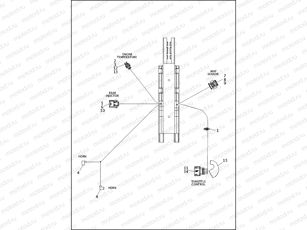 WIRING HARNESS, MAIN, ABS - FLSTC AND FLSTN (2 OF 5)