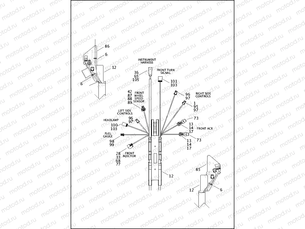 WIRING HARNESS, MAIN, ABS - FLSTC, FLSTF, FLSTN & FLSTFB (1 OF 5)