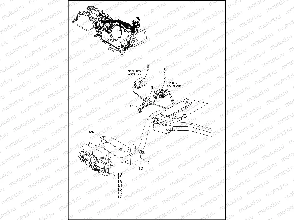 WIRING HARNESS, MAIN, ABS - FLTRX, FLTRXS AND FLTRXST (4 OF 10)
