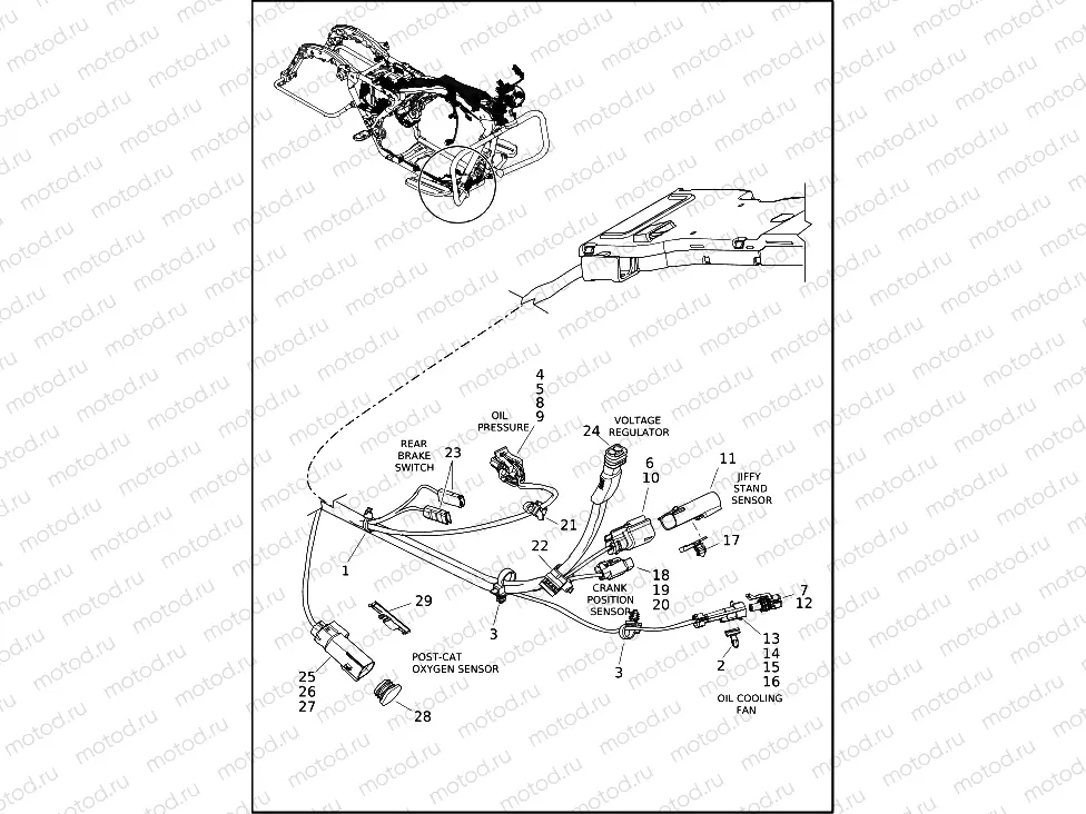 WIRING HARNESS, MAIN, ABS - FLTRX, FLTRXS AND FLTRXST (8 OF 10)