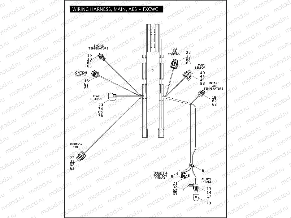 WIRING HARNESS, MAIN, ABS - FXCWC (2 OF 5)