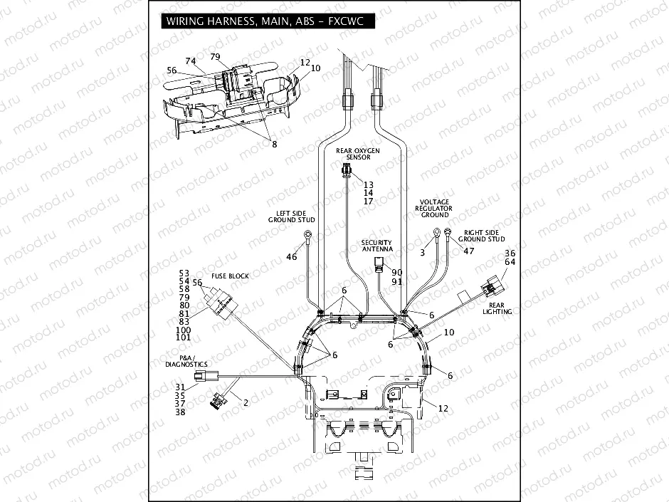 WIRING HARNESS, MAIN, ABS - FXCWC (3 OF 5)