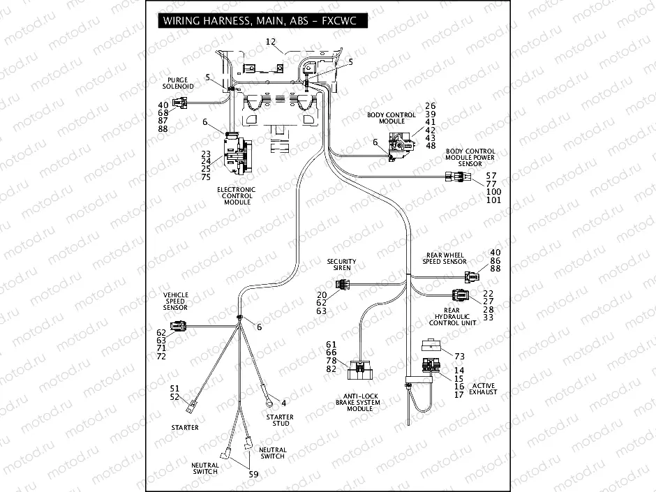 WIRING HARNESS, MAIN, ABS - FXCWC (4 OF 5)
