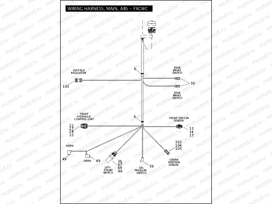 WIRING HARNESS, MAIN, ABS - FXCWC (5 OF 5)