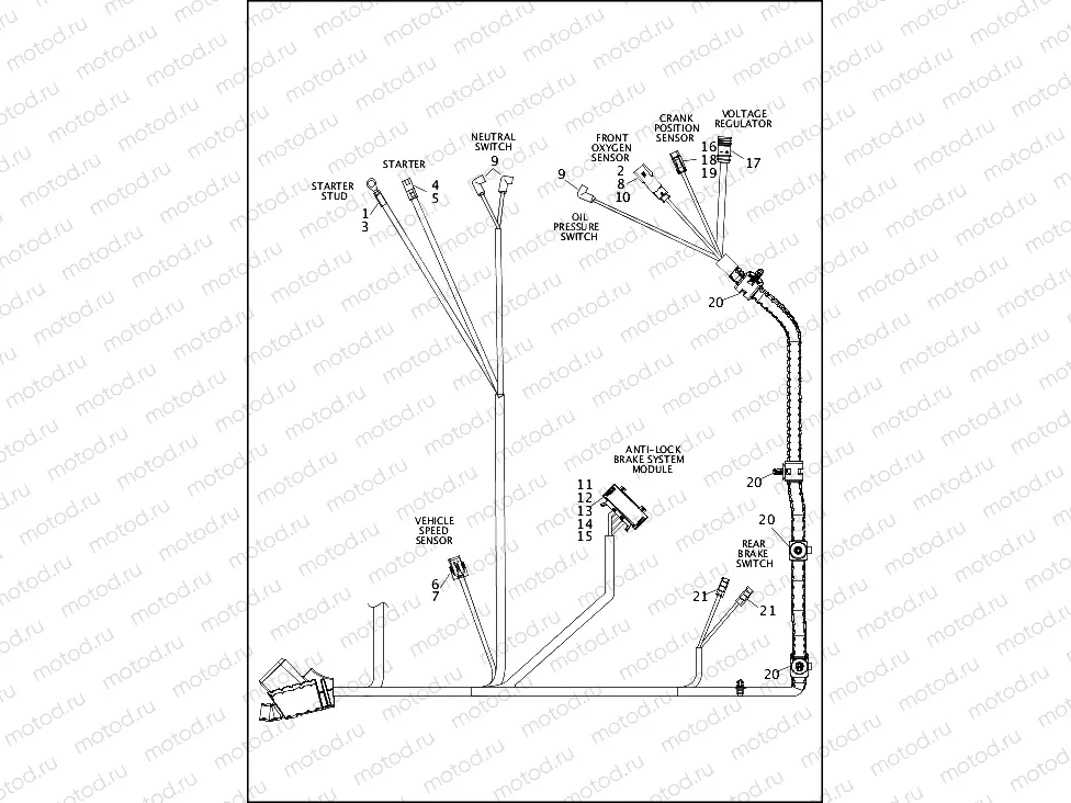 WIRING HARNESS, MAIN, ABS - FXDLS (3 OF 5)