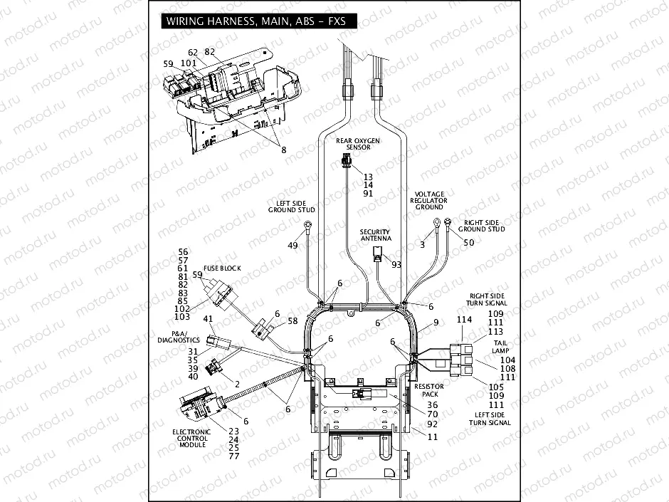 WIRING HARNESS, MAIN, ABS - FXS (3 OF 5)