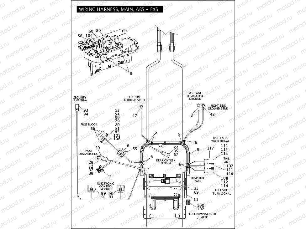 WIRING HARNESS, MAIN, ABS - FXS (3 OF 5)
