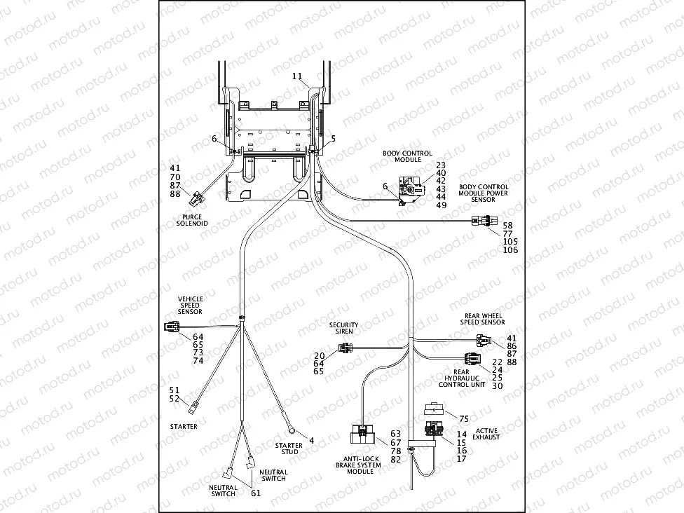 WIRING HARNESS, MAIN, ABS - FXS (4 OF 5)