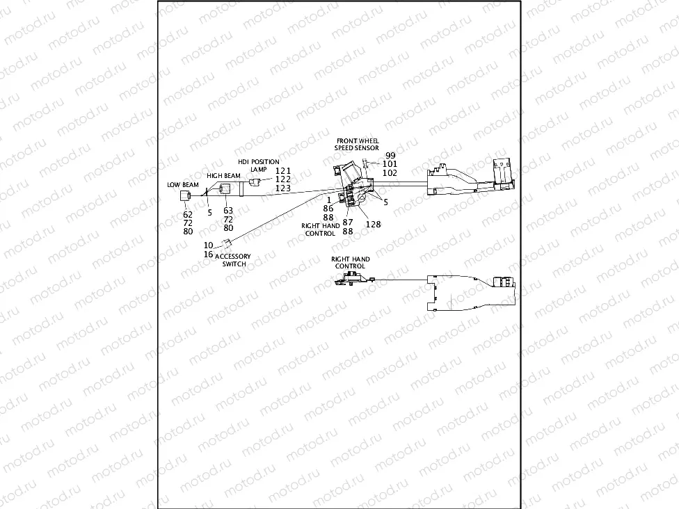 WIRING HARNESS, MAIN, ABS (NON-FAIRING MODELS) (2 OF 8)