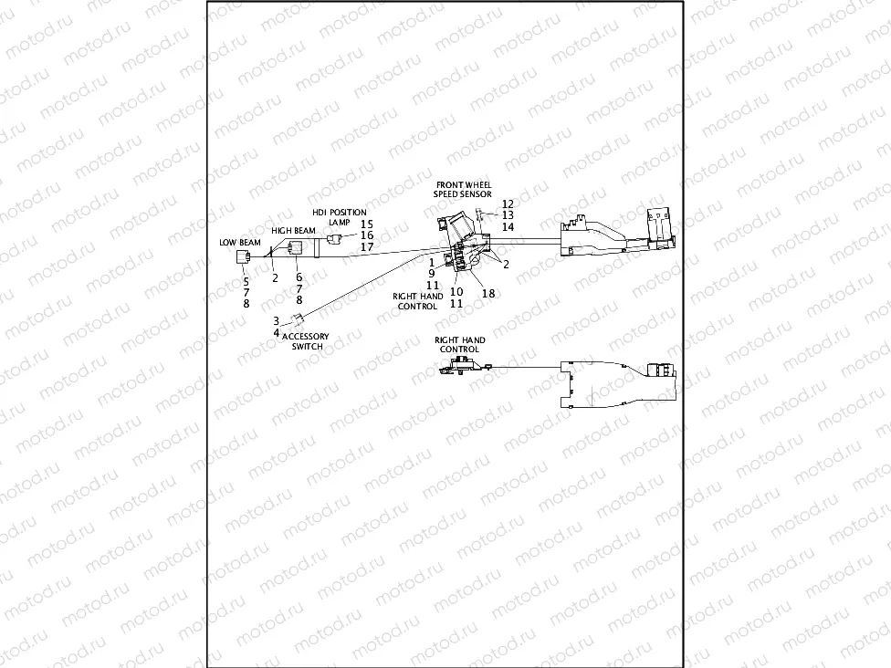 WIRING HARNESS, MAIN, ABS (NON-FAIRING MODELS) (2 OF 8)