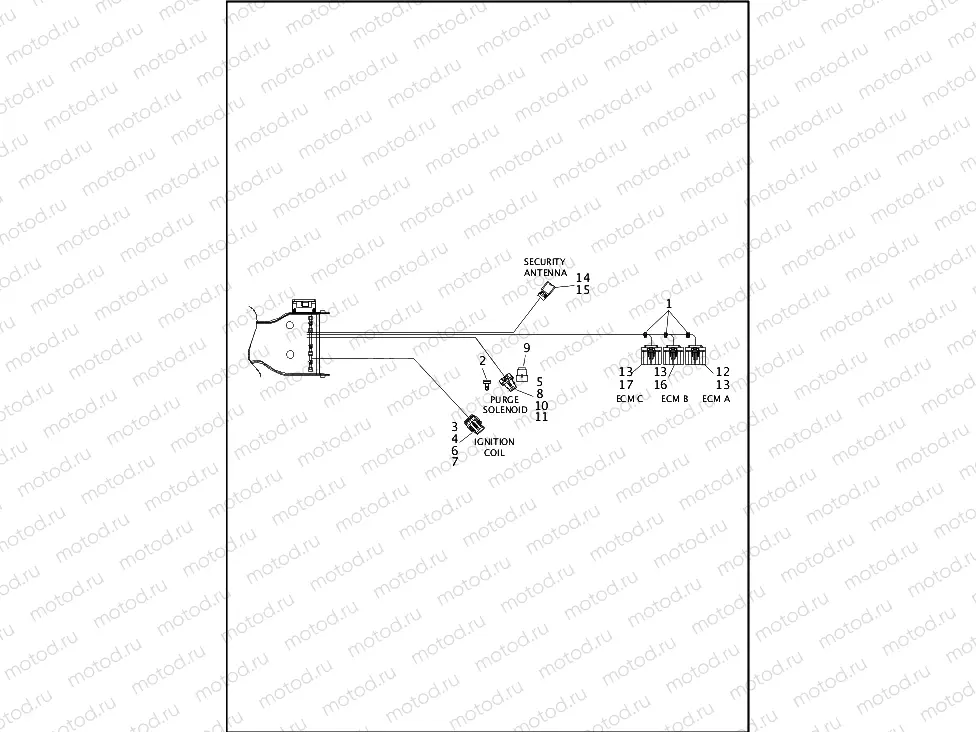 WIRING HARNESS, MAIN, ABS (NON-FAIRING MODELS) (4 OF 8)