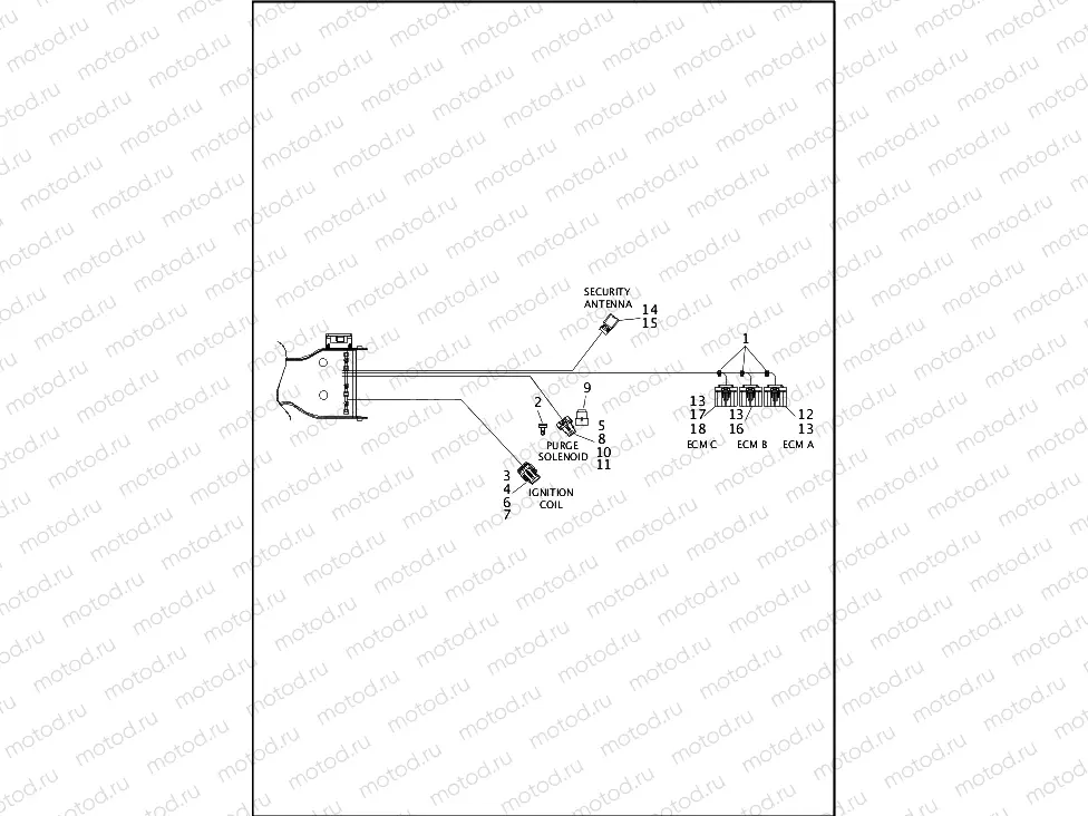 WIRING HARNESS, MAIN, ABS (NON-FAIRING MODELS) (4 OF 8)