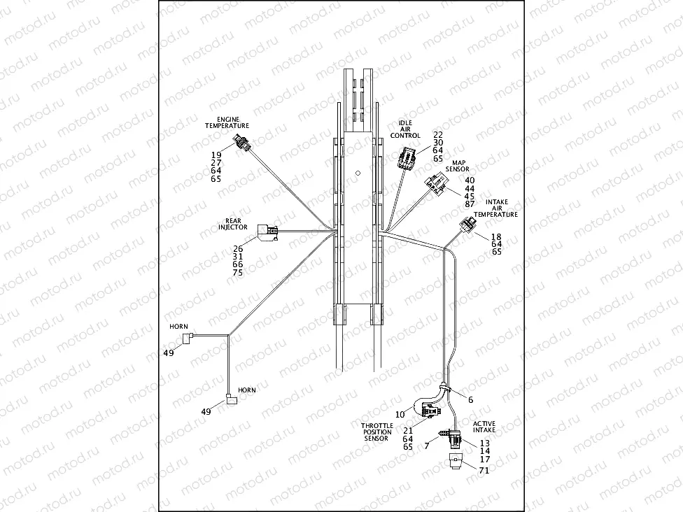 WIRING HARNESS, MAIN, ABS - TWIN CAM 96â¢ - FLSTC, FLSTF, FLSTN & FLSTFB (2 OF 5)