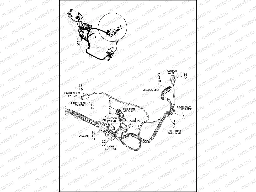 WIRING HARNESS, MAIN ABS, XG750A (FRONT UPPER)