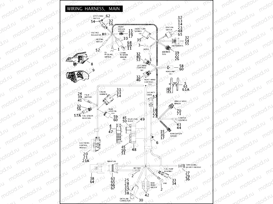 WIRING HARNESS, MAIN (CONTINUED)