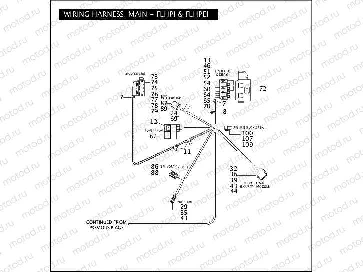 WIRING HARNESS, MAIN - FLHPI & FLHPEI (3 OF 3)