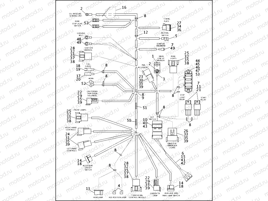 WIRING HARNESS, MAIN - FLHR (1 OF 2)