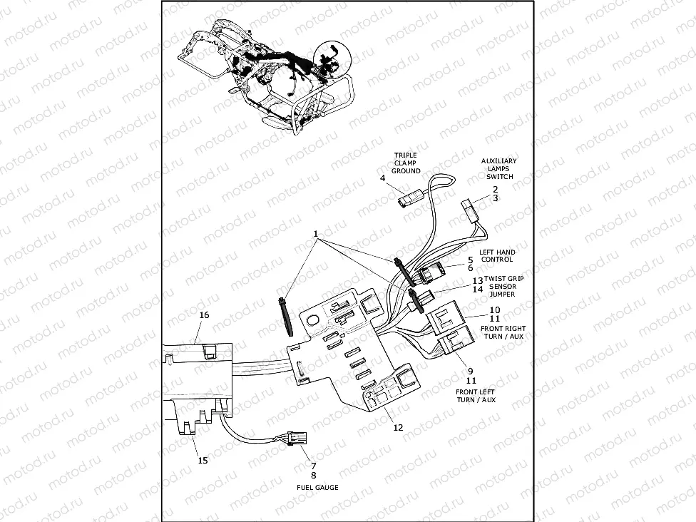 WIRING HARNESS, MAIN - FLHR, FLHRXS (1 OF 10)