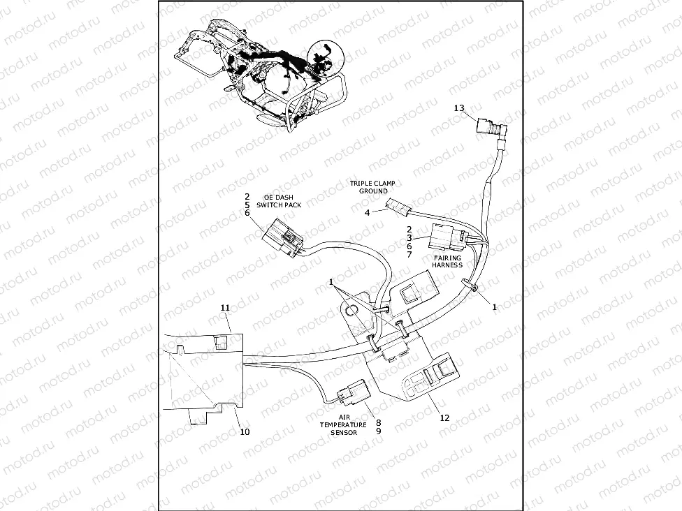 WIRING HARNESS, MAIN - FLHT, FLHX, FLHXS (1 OF 10)
