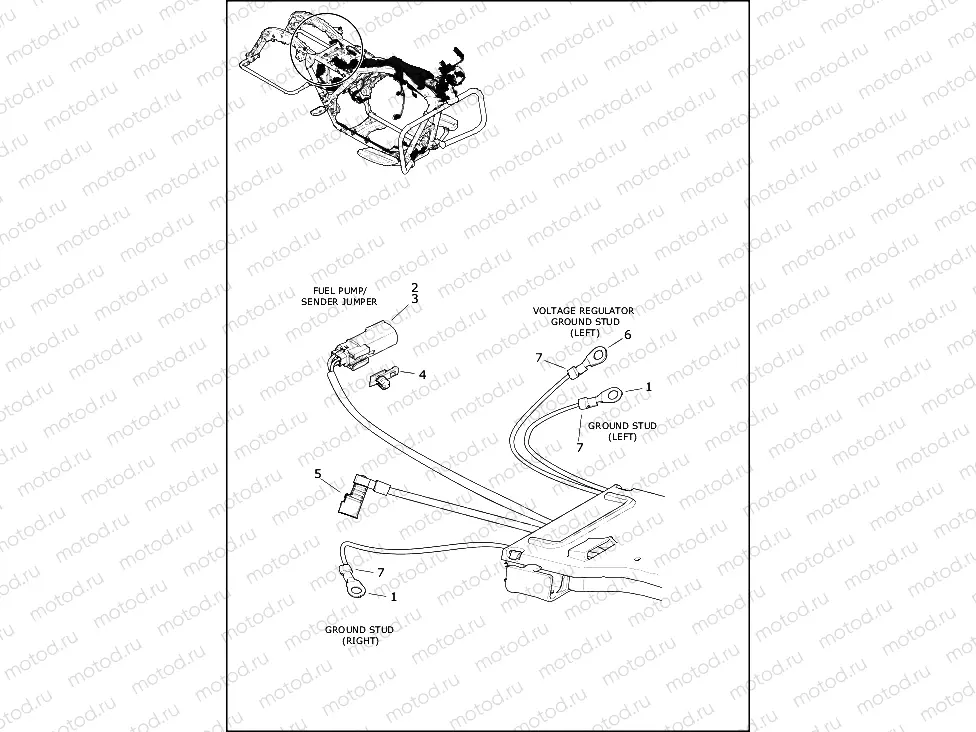 WIRING HARNESS, MAIN - FLHT, FLHX, FLHXS (5 OF 10)