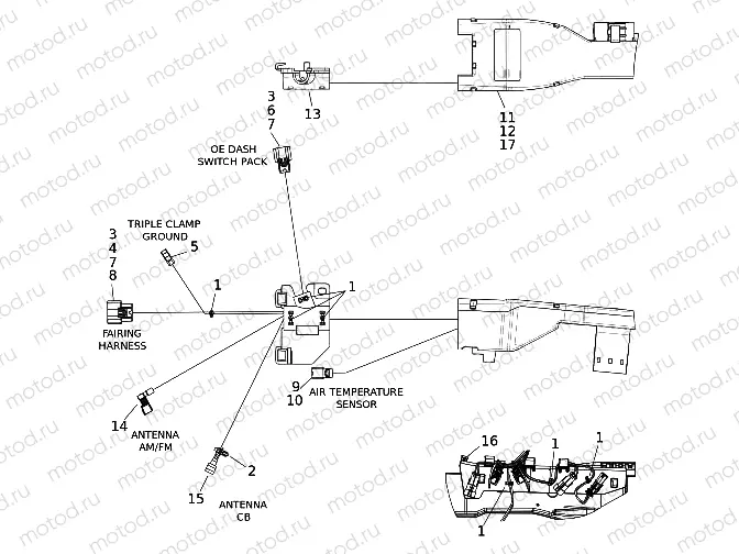 WIRING HARNESS, MAIN - FLHTCUTG (1 OF 9)
