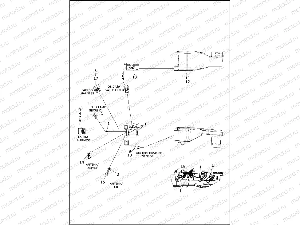 WIRING HARNESS, MAIN - FLHTCUTG (1 OF 9)