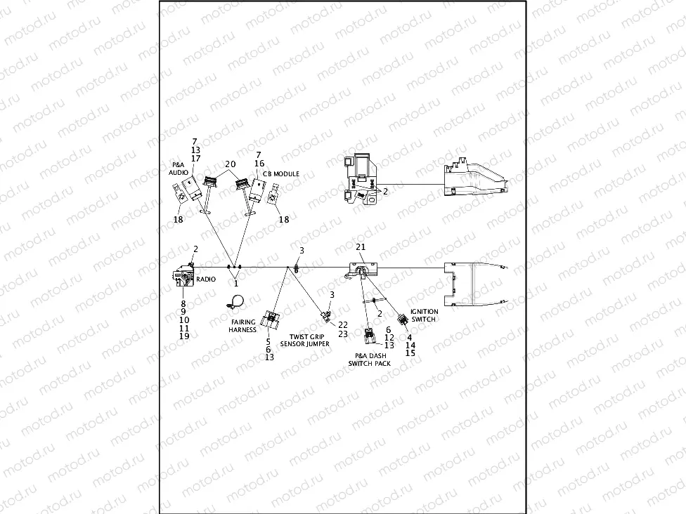 WIRING HARNESS, MAIN - FLHTCUTG (2 OF 8)