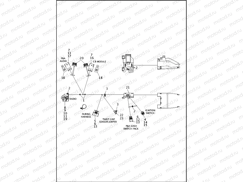 WIRING HARNESS, MAIN - FLHTCUTG (2 OF 8)
