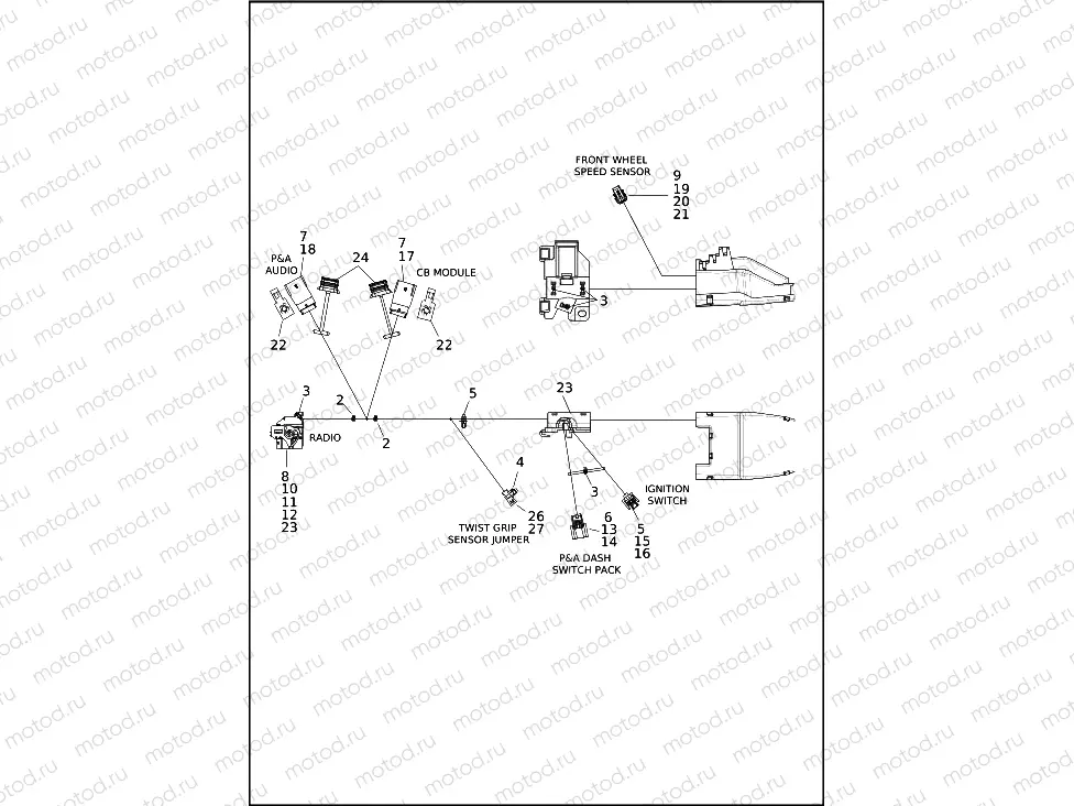 WIRING HARNESS, MAIN - FLHTCUTG (2 OF 9)