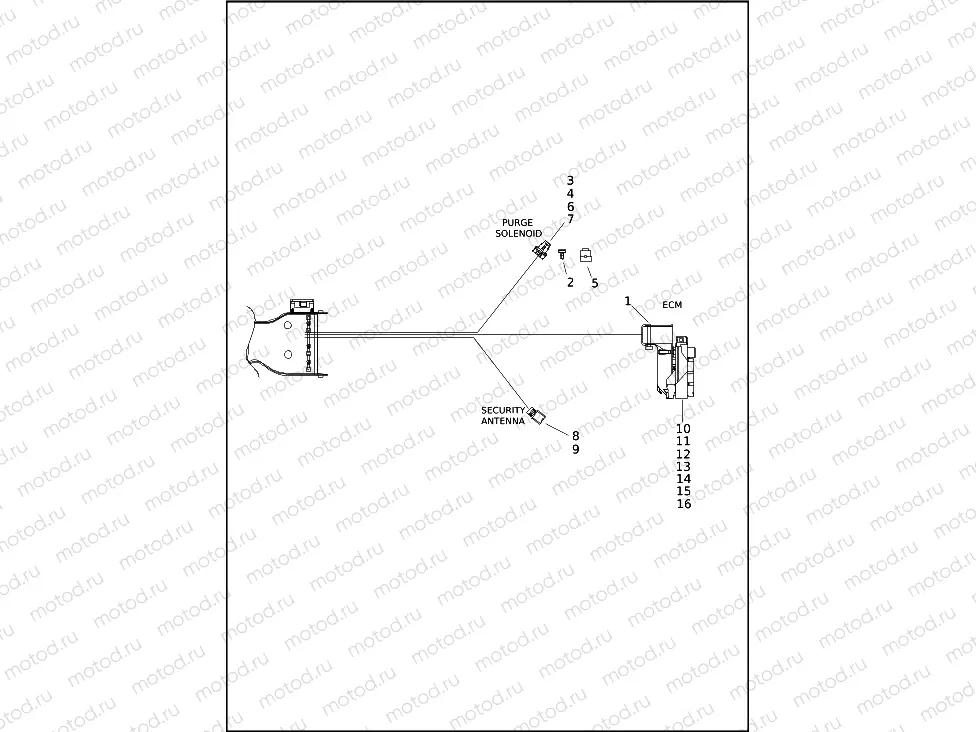 WIRING HARNESS, MAIN - FLHTCUTG, FLHTCUTGANV (4 OF 10)