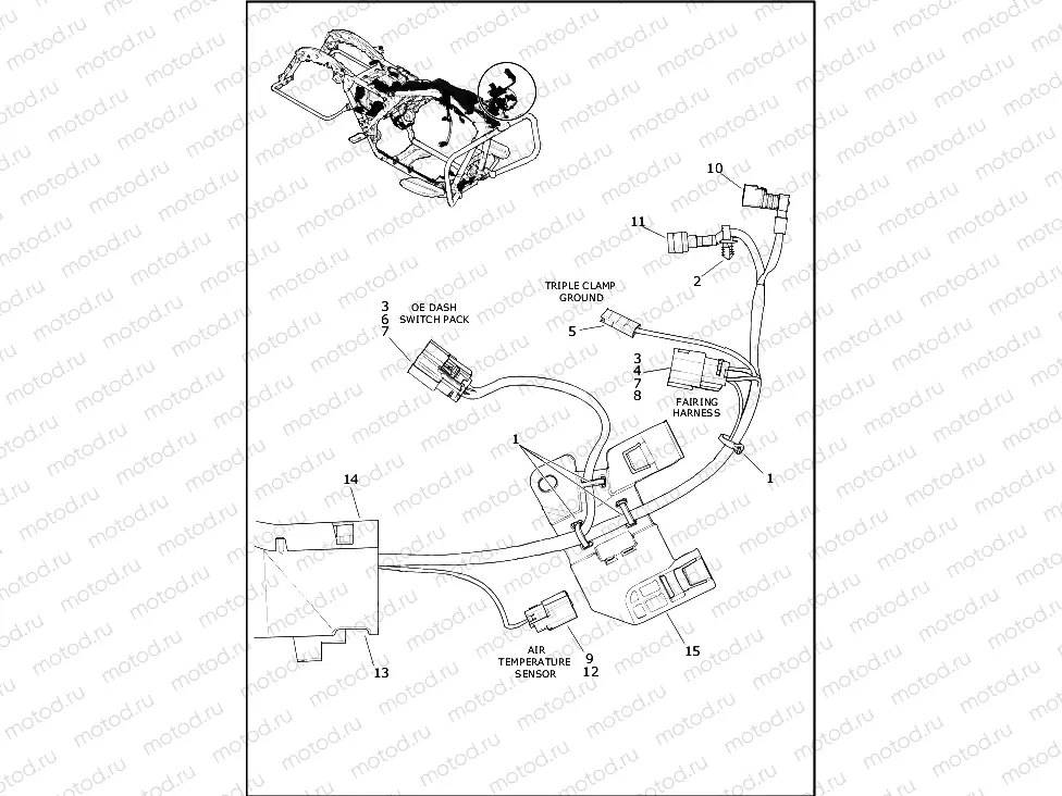 WIRING HARNESS, MAIN - FLHTK (1 OF 10)