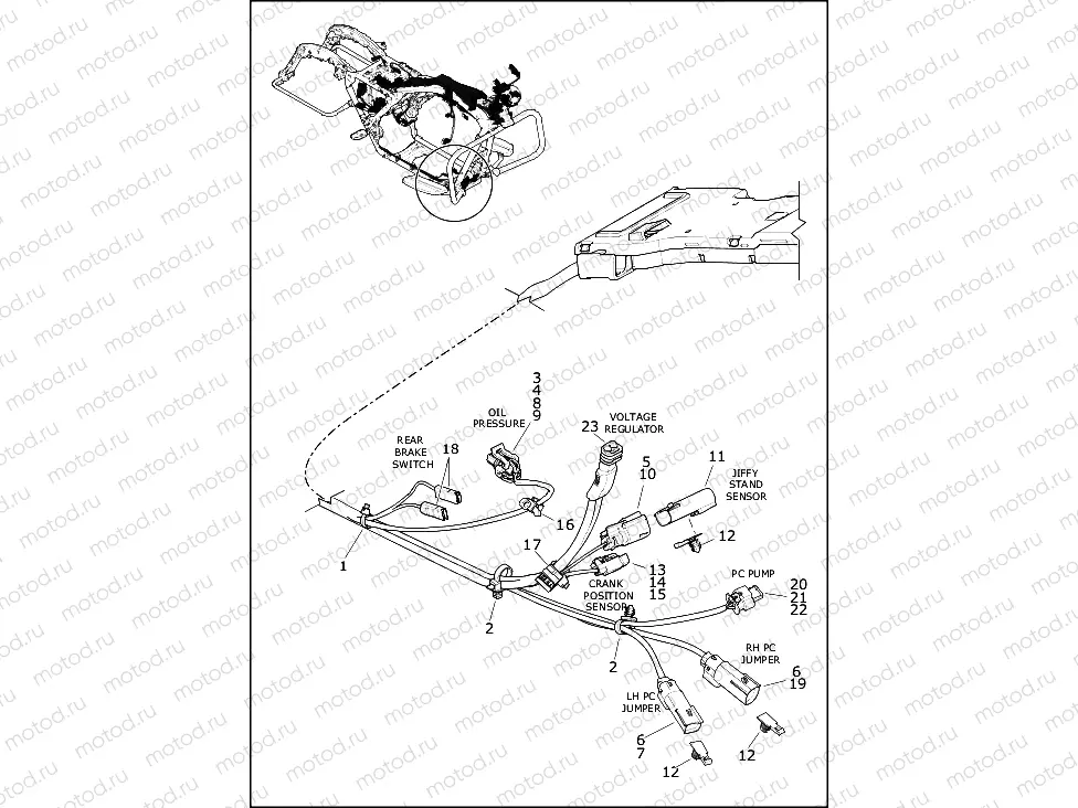 WIRING HARNESS, MAIN - FLHTK (8 OF 10)