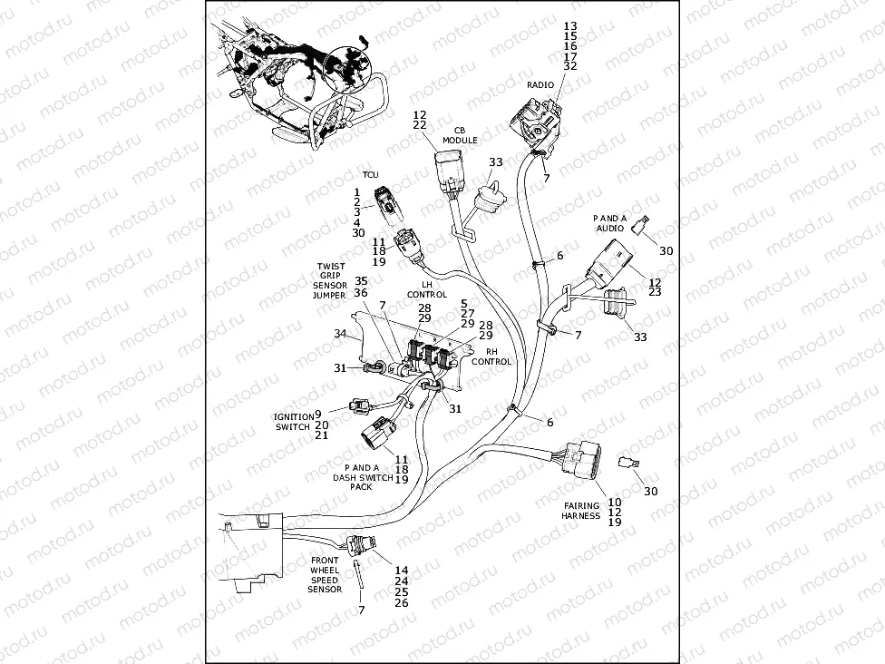 WIRING HARNESS, MAIN - FLTRK (2 OF 10)