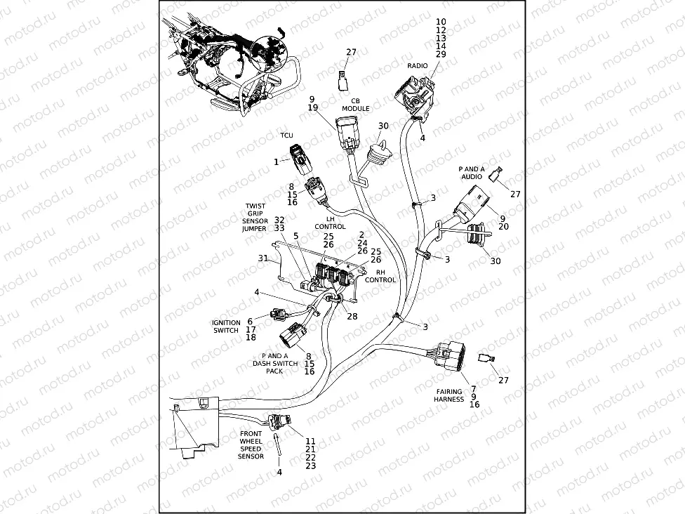 WIRING HARNESS, MAIN - FLTRK (2 OF 10)