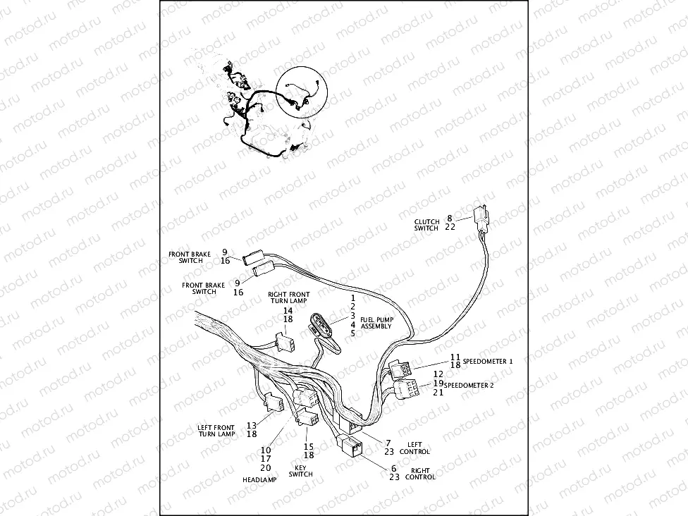 WIRING HARNESS, MAIN (FRONT UPPER)