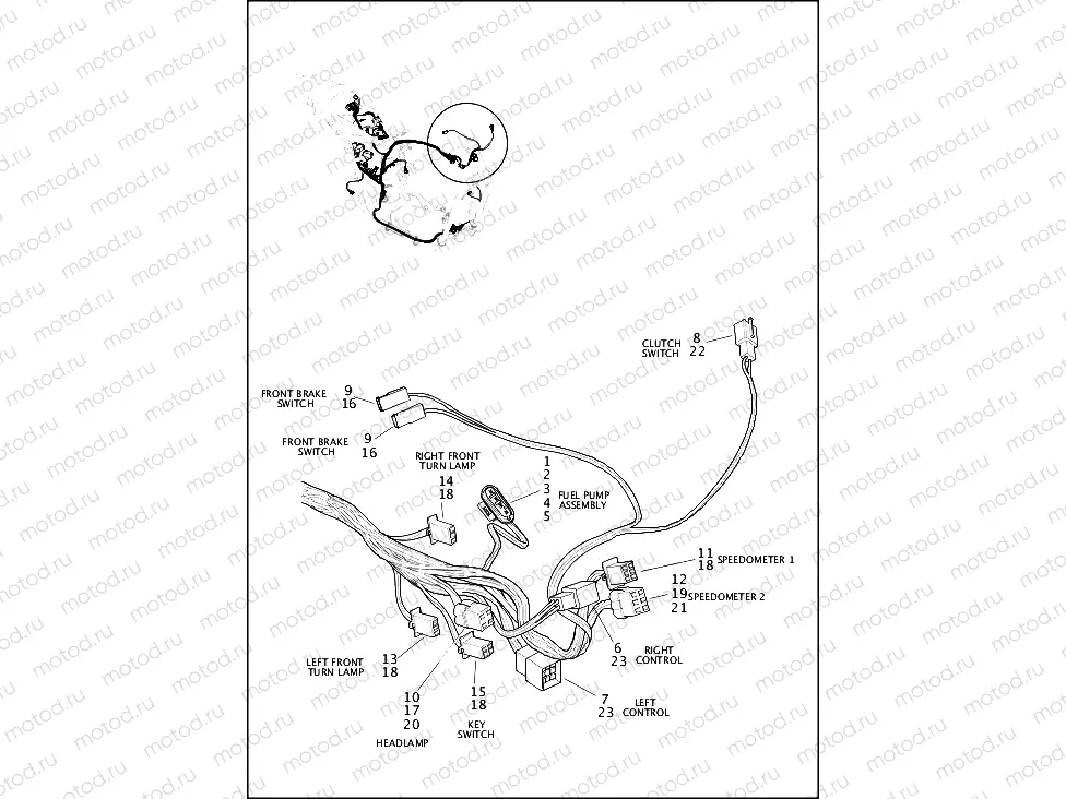 WIRING HARNESS, MAIN (FRONT UPPER)