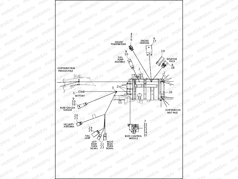 WIRING HARNESS, MAIN, KEYLESS, ABS (2 OF 4)