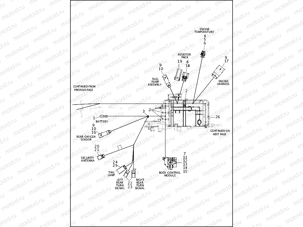 WIRING HARNESS, MAIN, KEYLESS, ABS (2 OF 4)