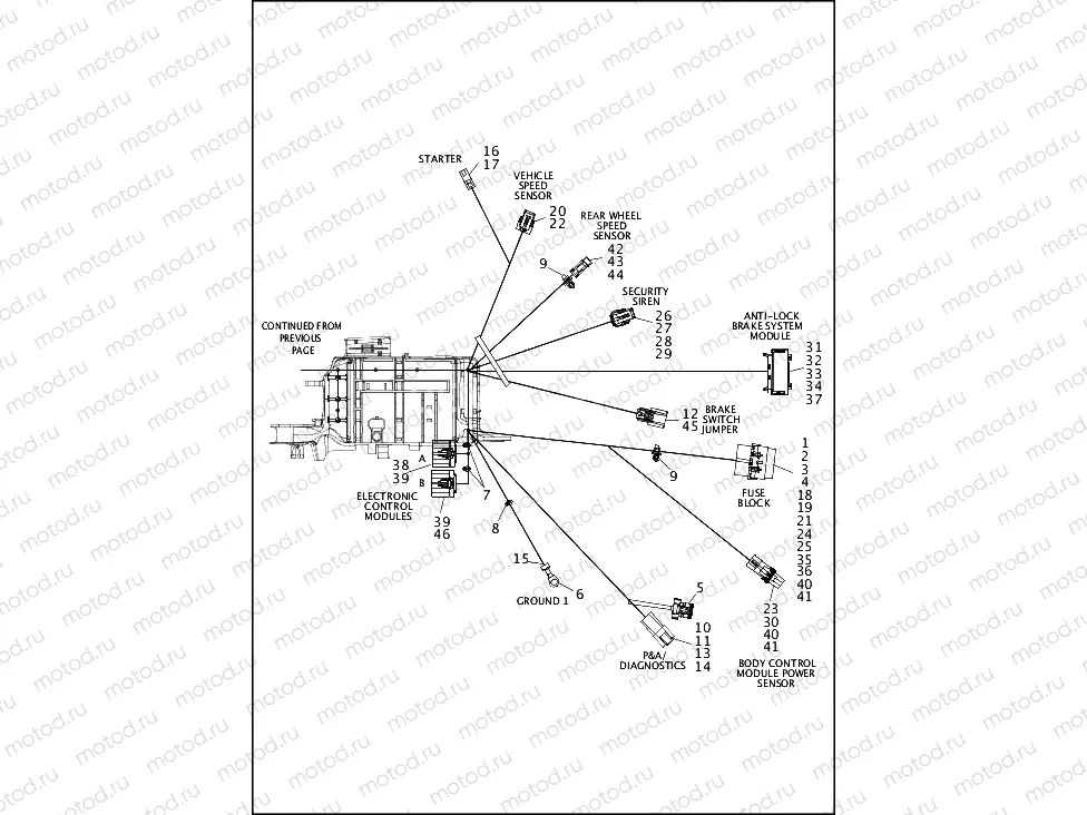 WIRING HARNESS, MAIN, KEYLESS, ABS (3 OF 4)